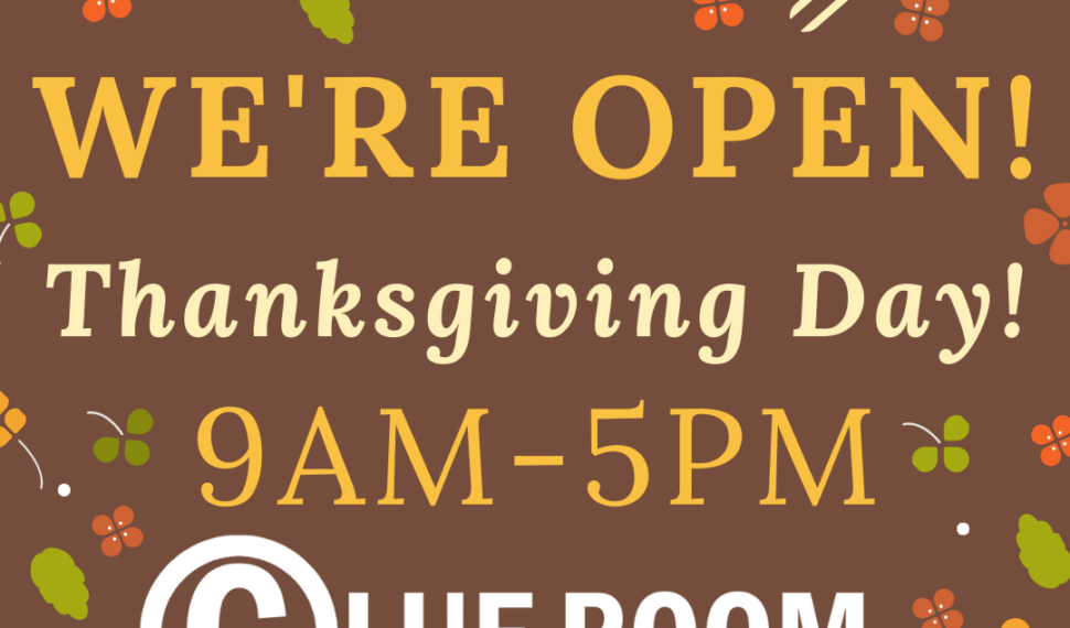 The Clue Room Escape Games are open for Thanksgiving!